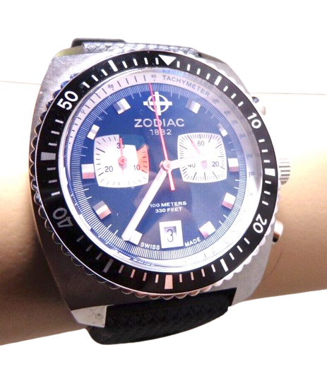 ZODIAC SEA DRAGON 1882 QUARTZ 100 METER/330FEET # Z03005 Wristwatch