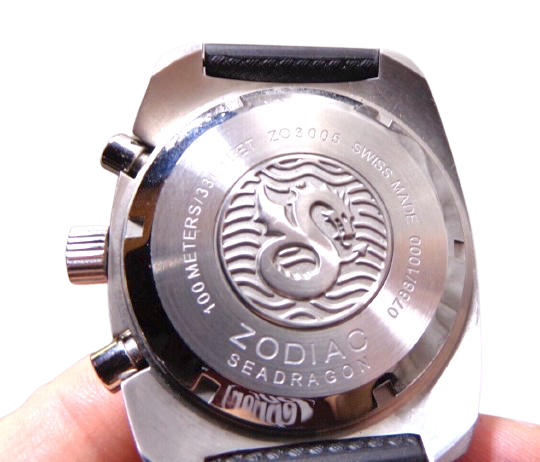 ZODIAC SEA DRAGON 1882 QUARTZ 100 METER/330FEET # Z03005 Wristwatch