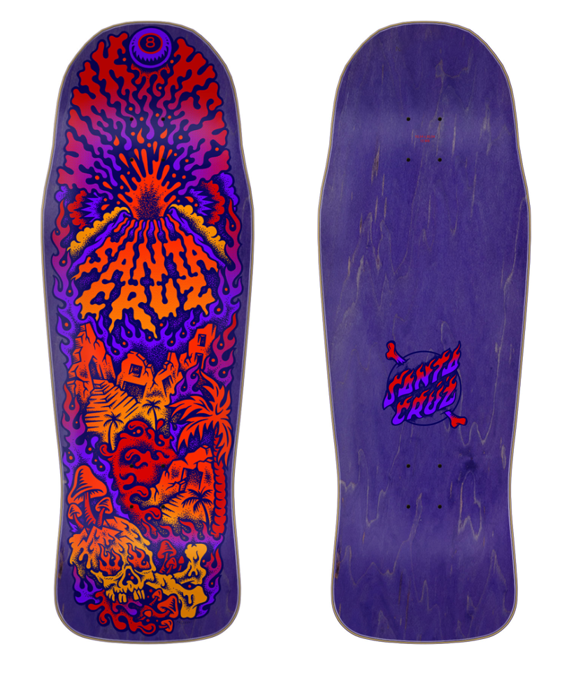 Santa Cruz Winkowski Volcano 10.34in x 30.54in Shaped Skateboard Deck