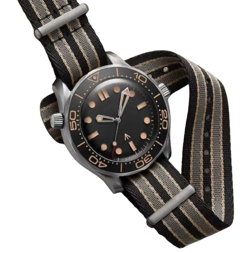 Bond 007 No Time To Die NTTD Stainless Steel Automatic NATO Strap Watch