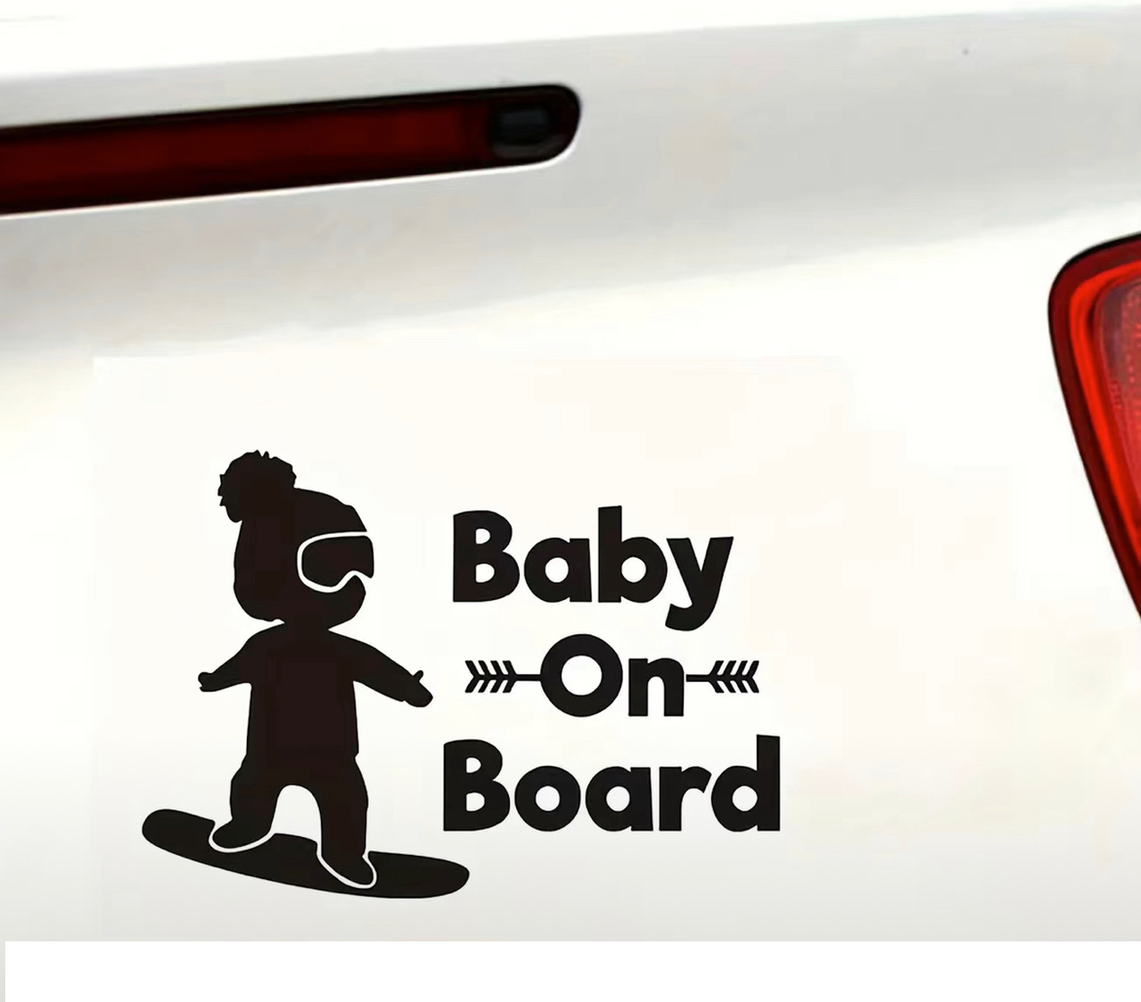 Baby on Board Die Cut Sticker Black