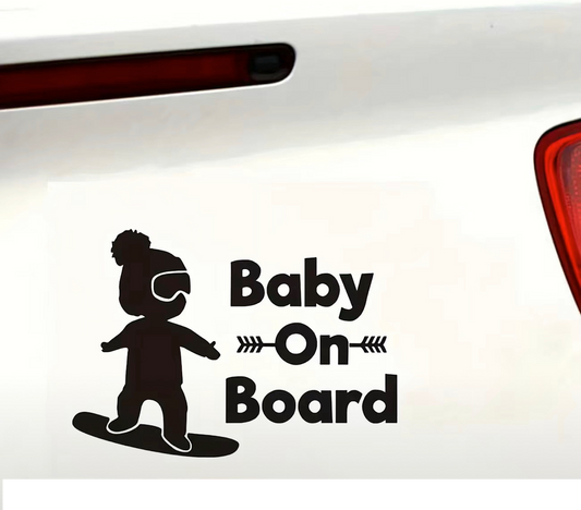 Baby on Board Die Cut Sticker Black