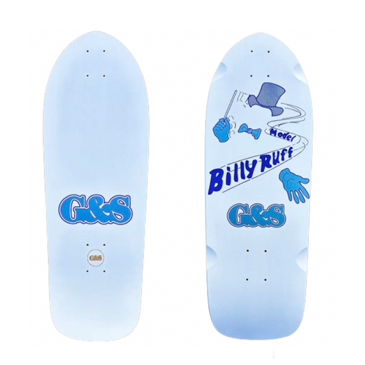 G&S Billy Ruff "Invisible Magician" - White Reissue Skateboard Deck