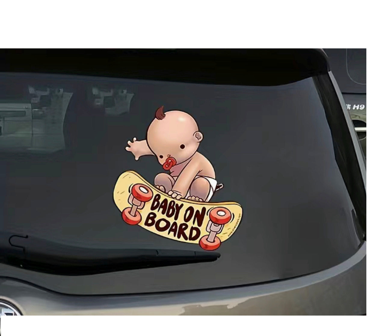 Baby on Board Skateboarder Sticker Color