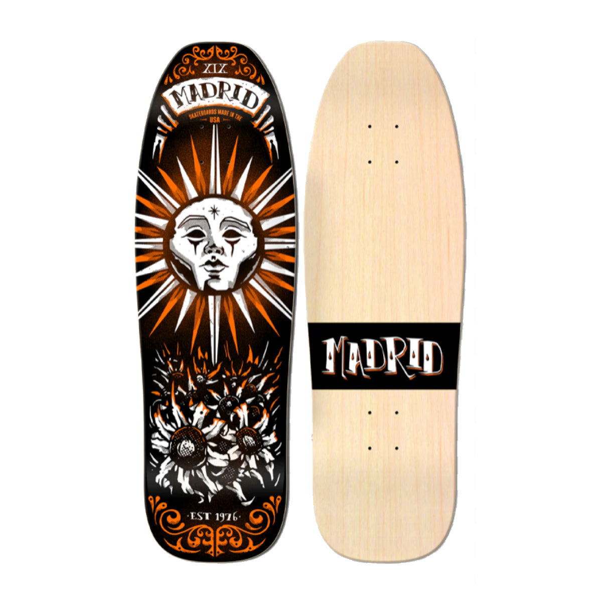 Madrid augmented Reality Tarot Card Series - SUN 9.5" Skateboard Deck