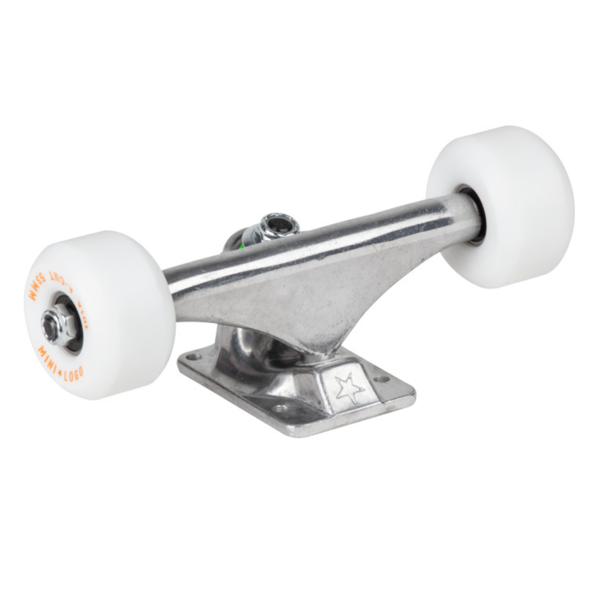 Mini Logo Raw Trucks + ML Bearings + White Wheels ALL (Set of 2)