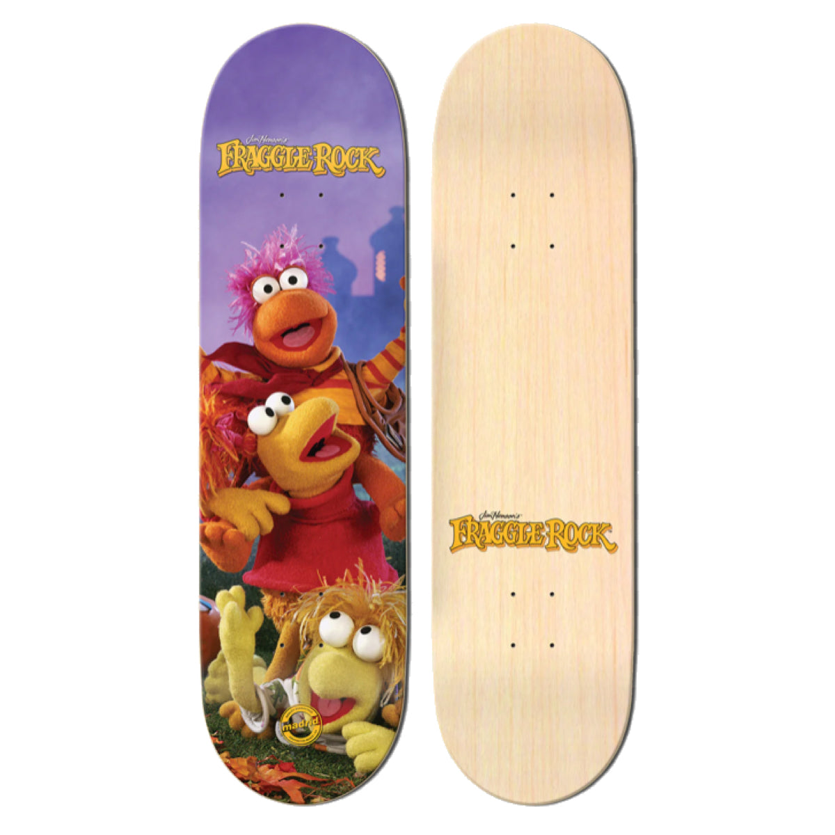 Madrid x Fraggle Rock Trio Skateboard  Deck