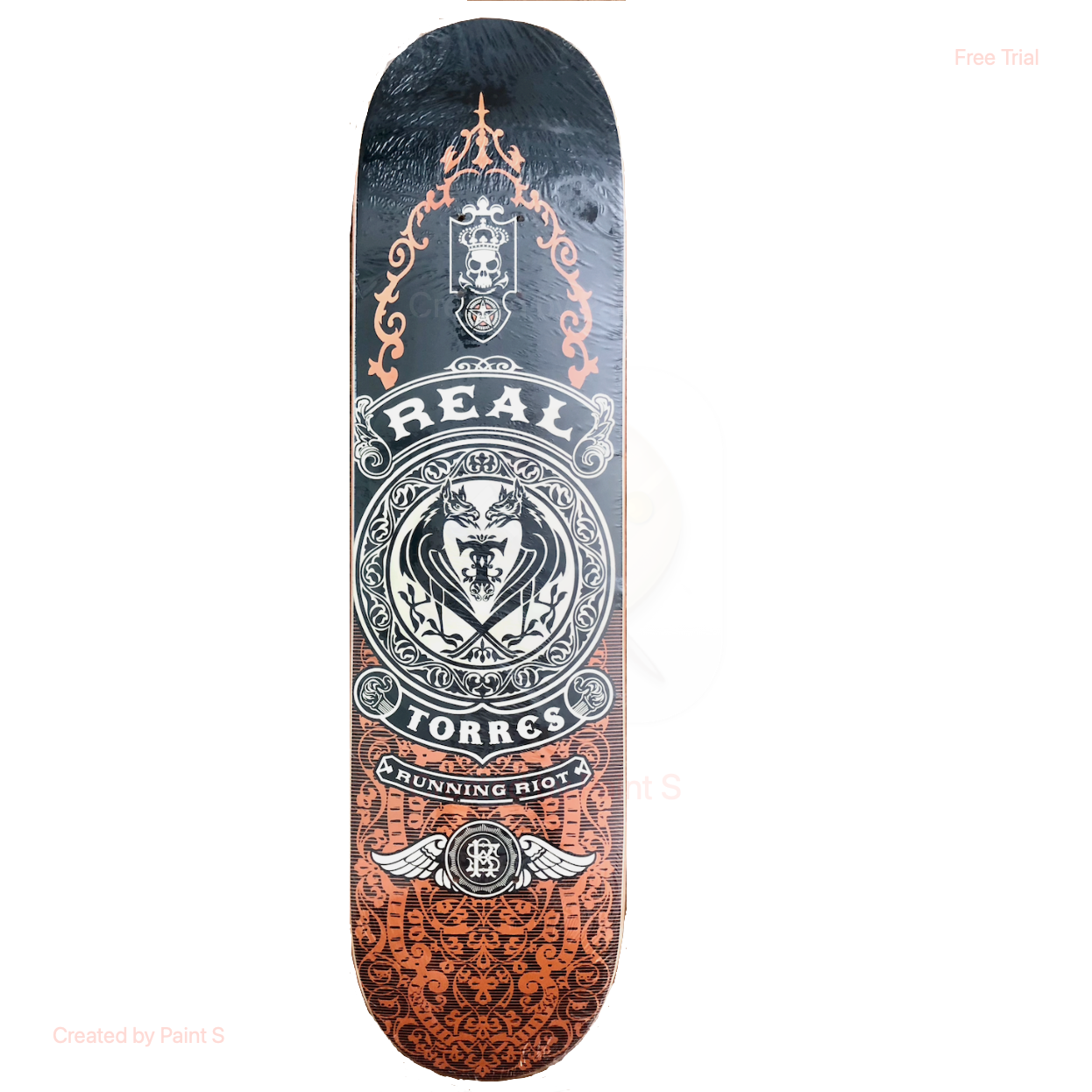 Shepard Fairey OBEY GIANT x REAL Torres in Factory Wrap Skateboard Deck