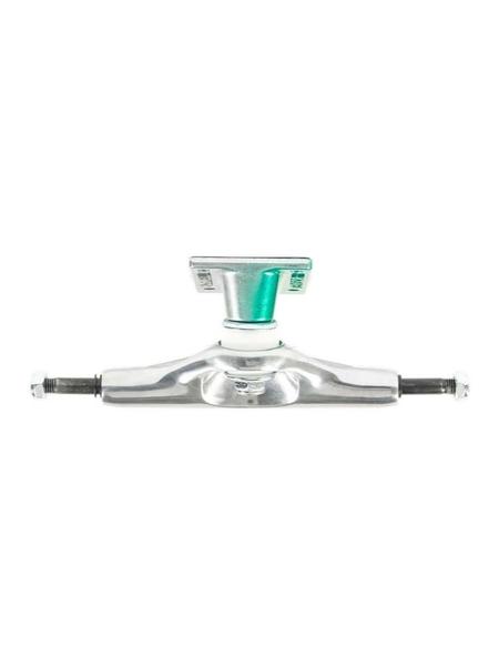 Tensor Aluminum Stencil Mirror Raw/Green Fade Trucks