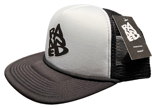 BANNED Stacked Trucker Cap Flat  bill