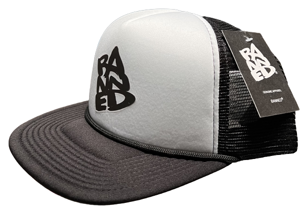 BANNED Stacked Trucker Cap Flat  bill