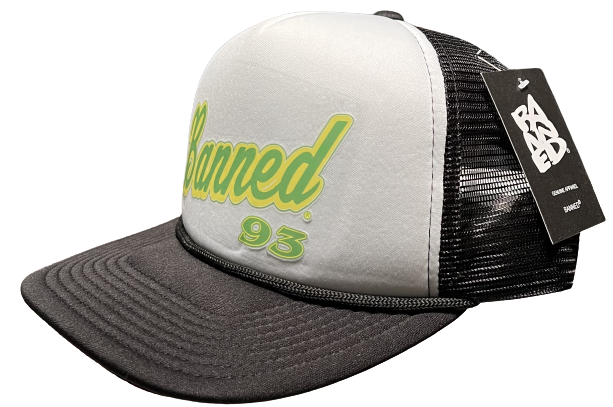 BANNED Script Trucker Cap Curved bill