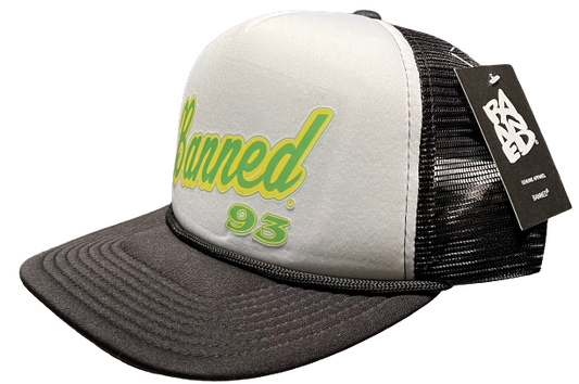 BANNED Script Trucker Cap Curved bill