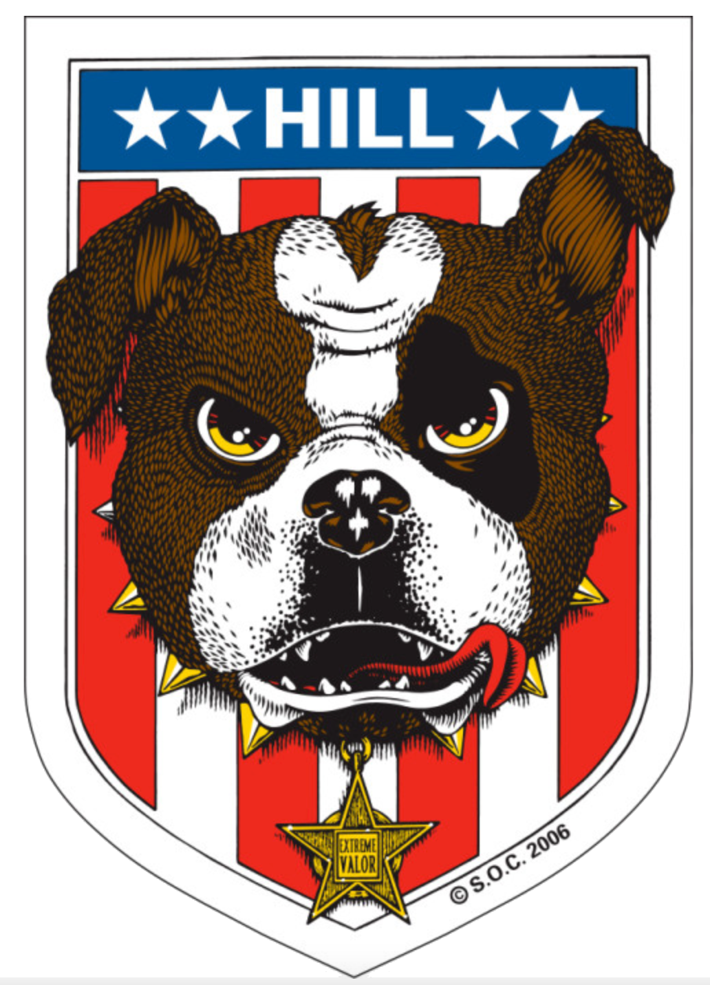 Powell Peralta Frankie Hill Bulldog Sticker