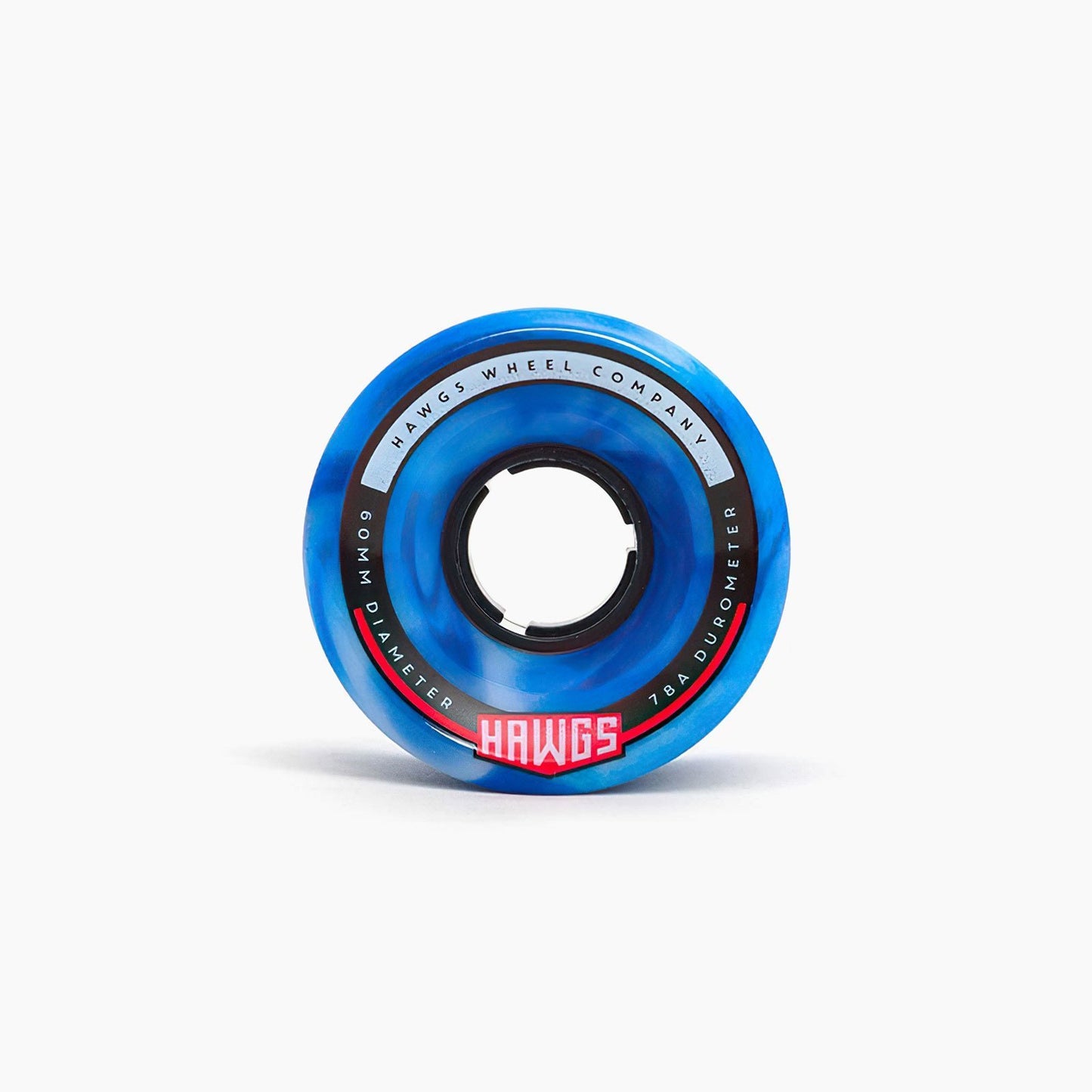 Hawgs Wheels 60MM CHUBBY BLUE/WHITE SWIRL 78A STONE GROUND