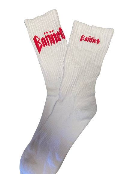 BANNED Metal Logo Socks