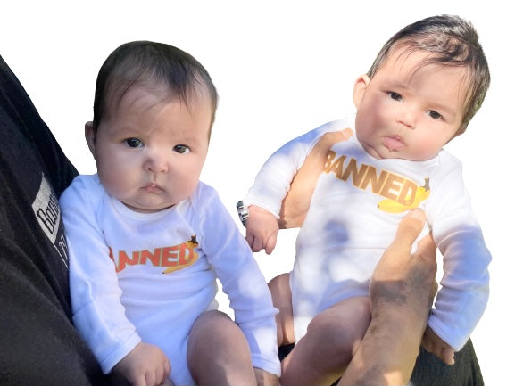BANNED® Newborn "Banned Banana" L/S Bodysuit