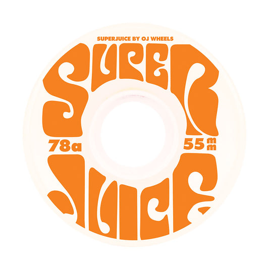 OJ Skateboard Wheels 55mm Mini Super Juice White 78a