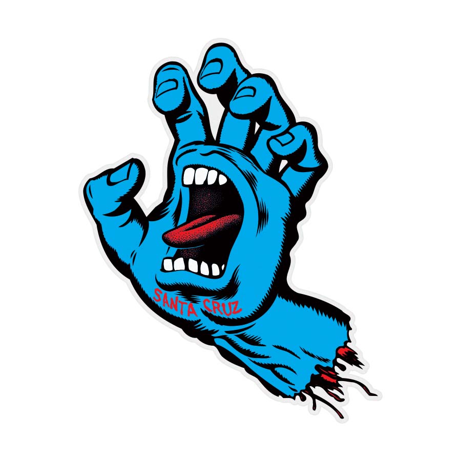 Santa Cruz BIG Screaming Hand Sticker 7.9 in x 10 in