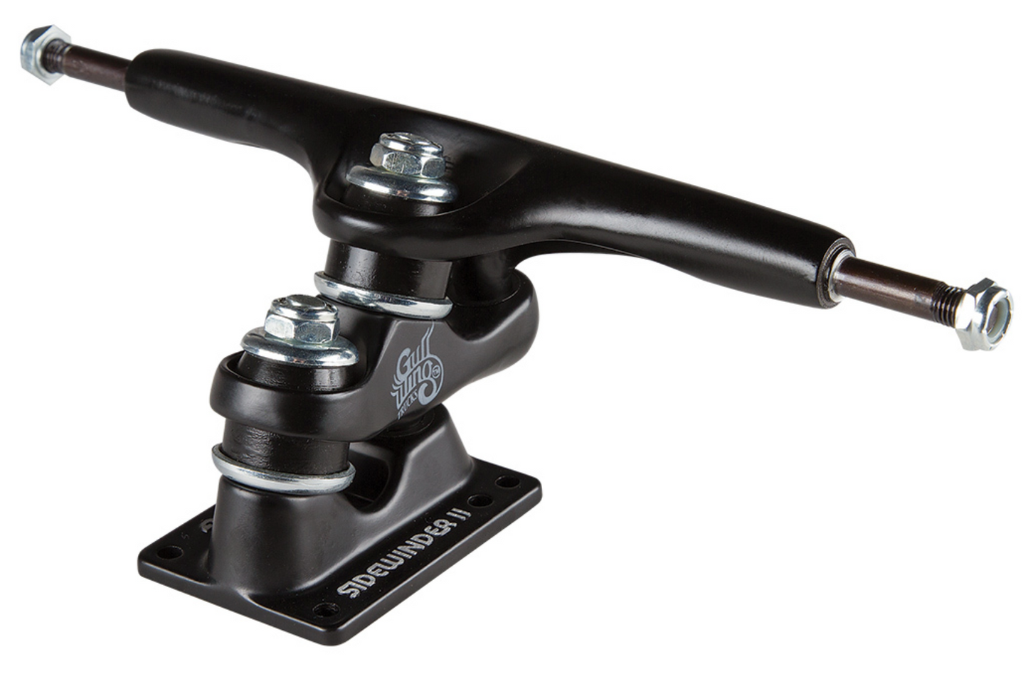 Gullwing Black Sidewinder II 9" Longboard Trucks (2)