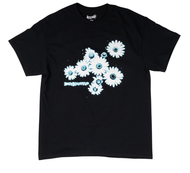 Welcome Daisies Black T-Shirt