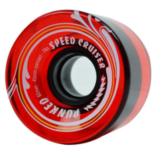 Yocaher Punked Speed Cruiser 62mm Longboard Wheels (Set of 4) All Colors