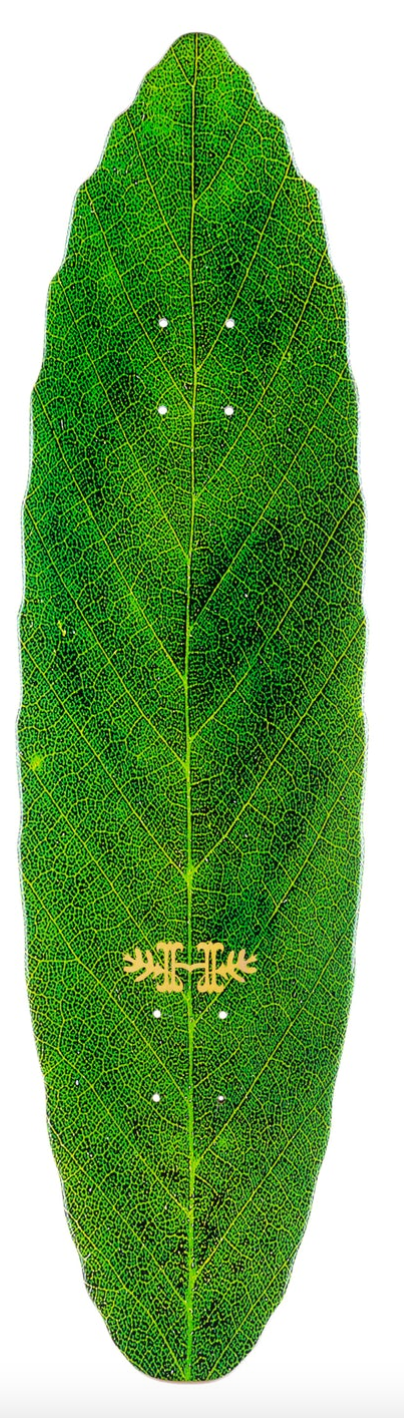 Habitat Leaf Lines Green 8.75 Skateboard Deck