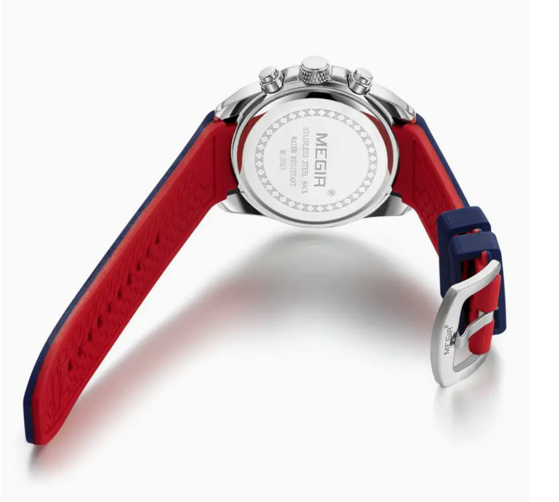 Megia Navy/Black/Silver Chronograph Watch