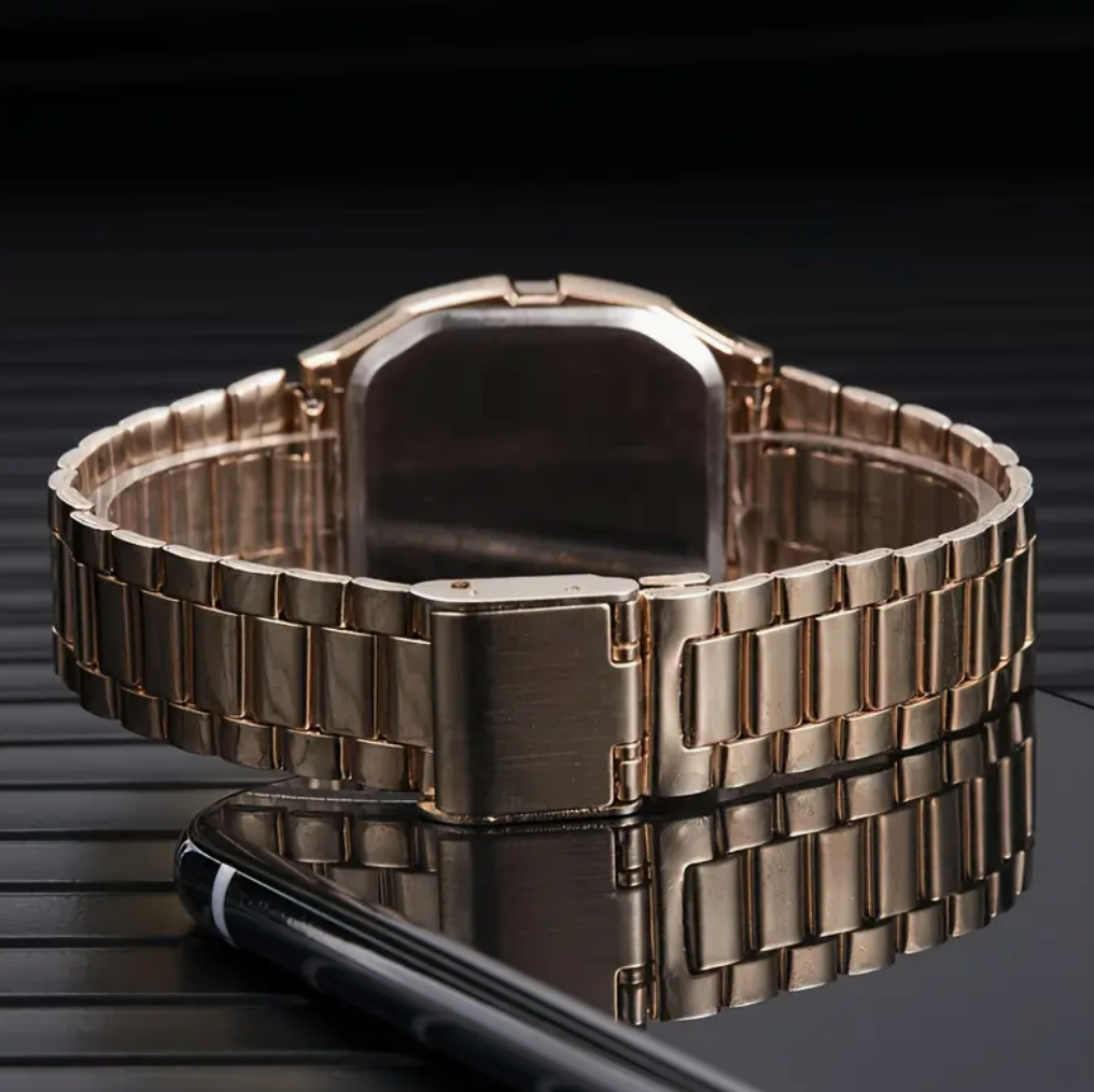 Totally Dizzy Gold Digital Watch