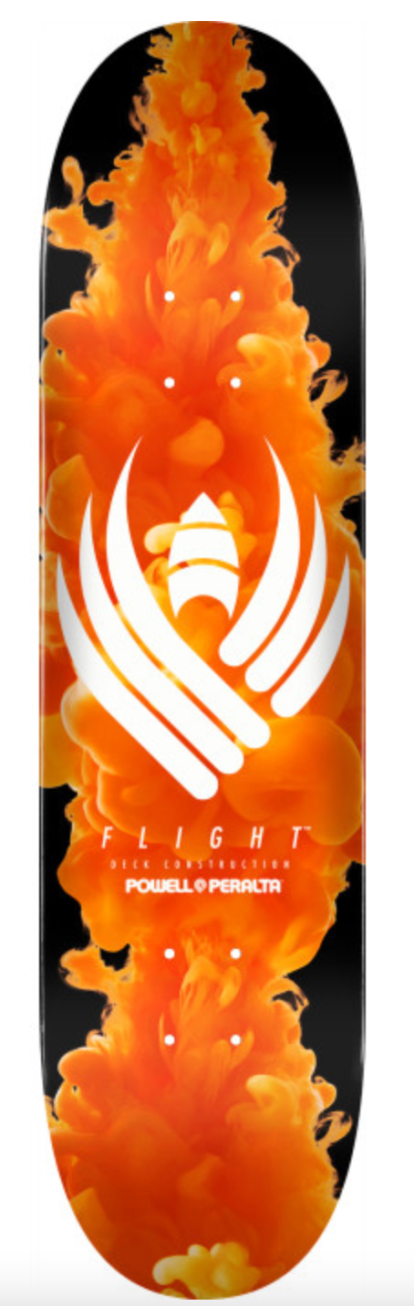 Powell Peralta Color Burst Orange Flight® 9.05 Skateboard Deck