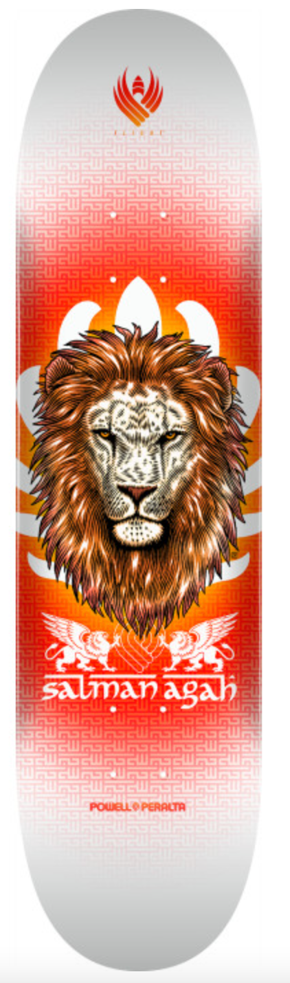 Powell Peralta Pro Salman Agah Lion 4 Flight® Skateboard Deck - Shape 245 - 8.75 x 32.95