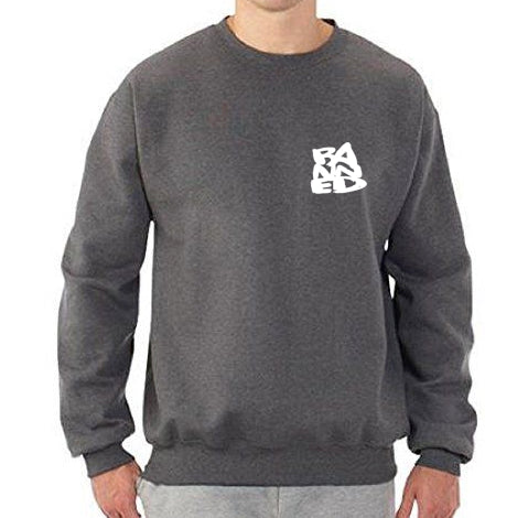Banned High Desert Tweaker White Stacked Crewneck Sweatshirt