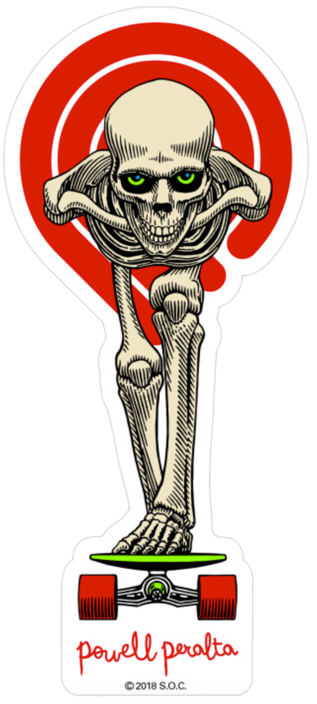 Powell Peralta Tucking Skeleton Sticker