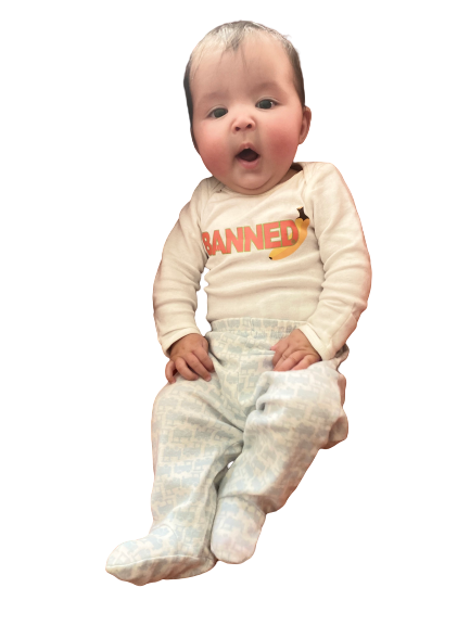 BANNED® Newborn "Banned Banana" L/S Bodysuit