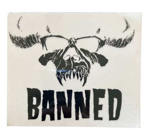 BANNED Bannzig Black / Clear Sticker