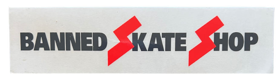 BANNED Skate Shop AC/DC Black Sticker