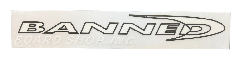 Banned Arrow B/W Sticker
