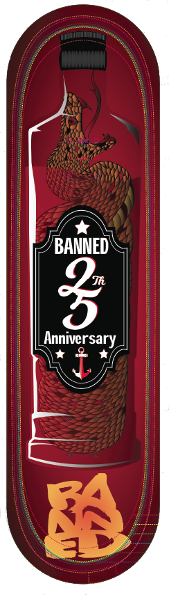 BANNED Label 25 Skateboard Deck