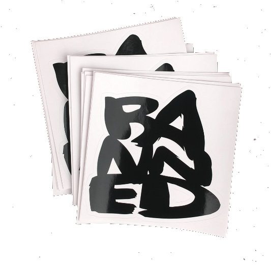 BANNED Large Sticker 8"x 8" (5)