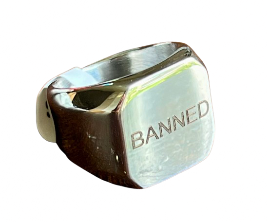 BANNED Capital Silver Chrome US Size 8