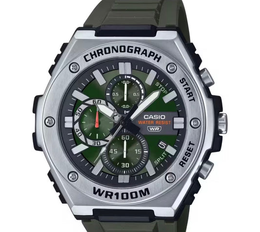 Casio Chronograph Green Dial Watch