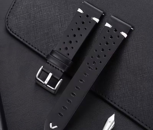 Black Bottero Leather 20mm Quick Release Strap