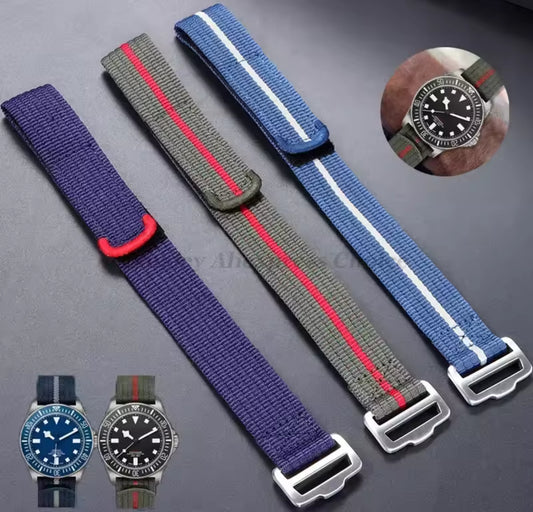 Tudor FXD Navy Blue Red tip 22MM NATO strap