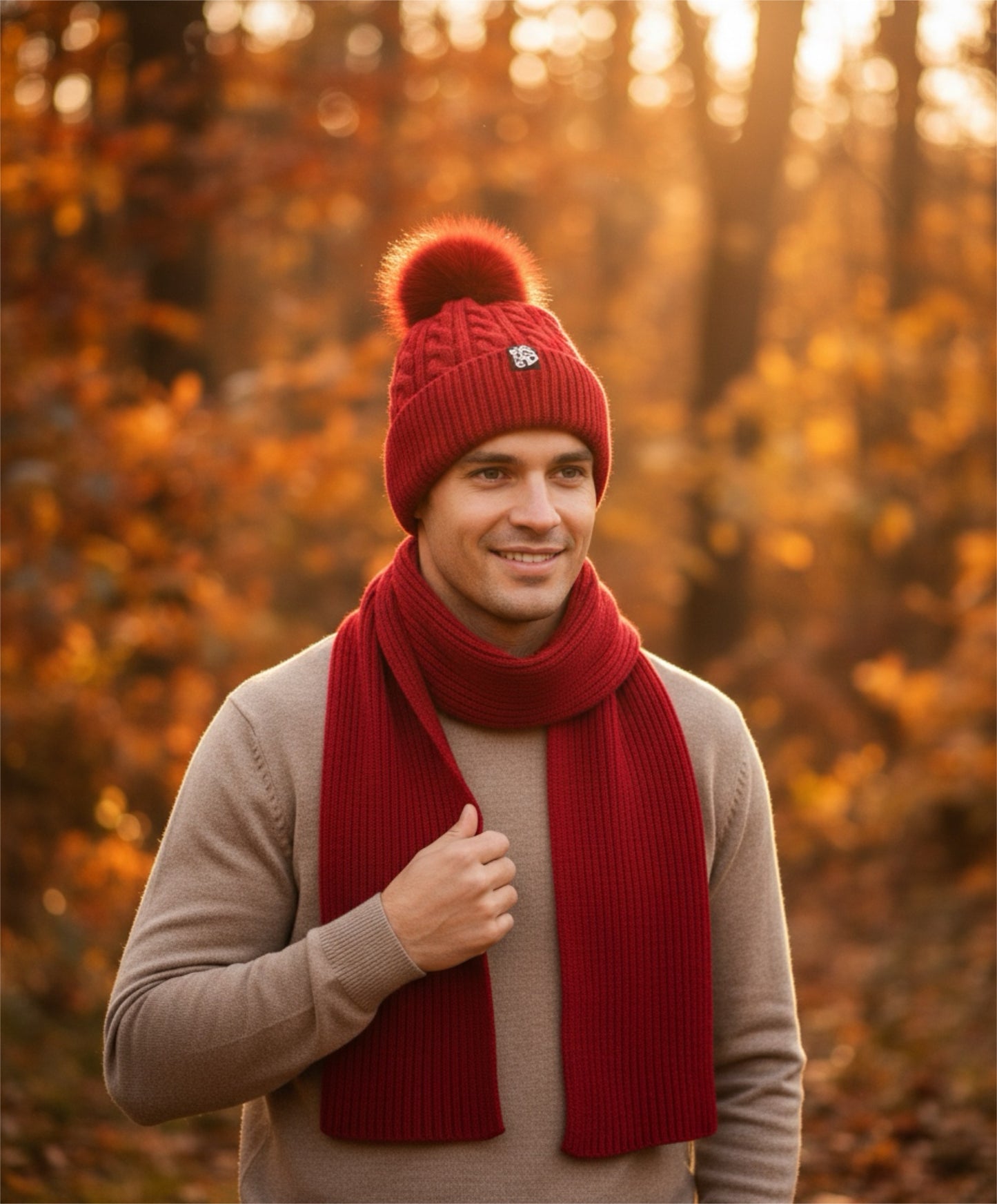 BANNED® Red PomPom Beanie