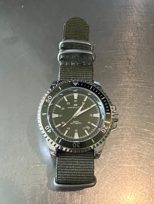 Hamilton Mod Green Dial Quartz Movement Green NATO Strap