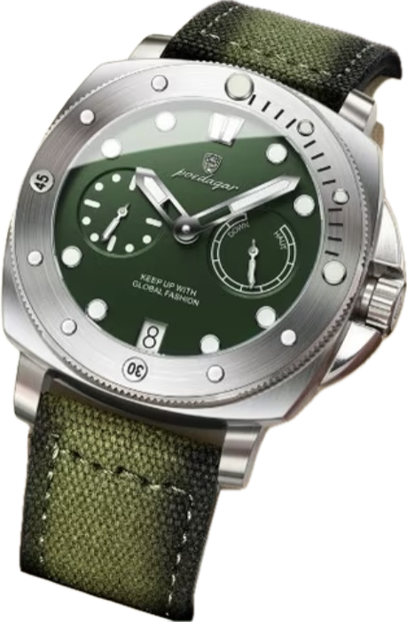 Panerai Submersible Style Diving Green Dial 42mm Watch