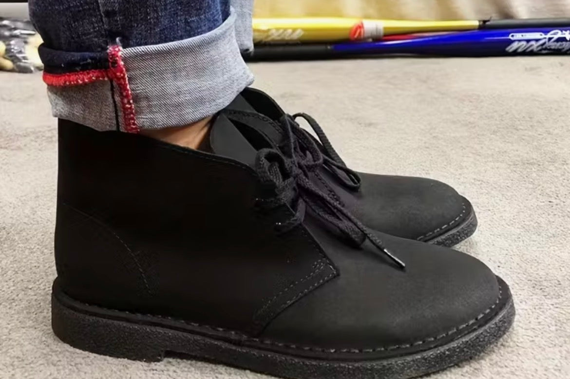 BANNED British Army Crepe Sole Black Boots