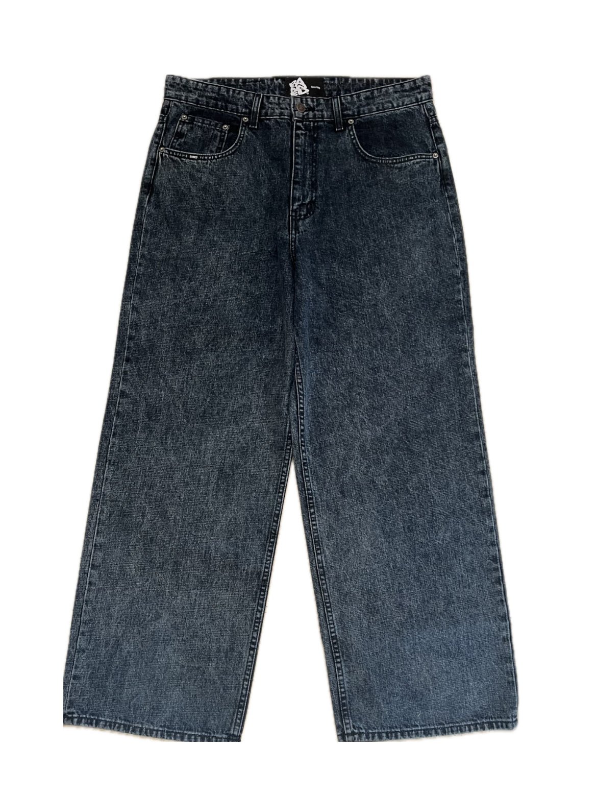 BANNED SUPER Baggy Stone Washed Blue Denim Pants