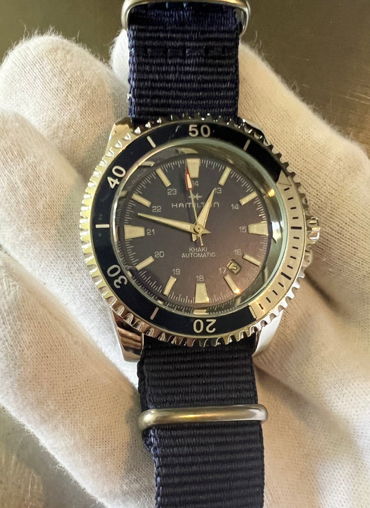 Hamilton Mod Quartz Movement Navy NATO Strap