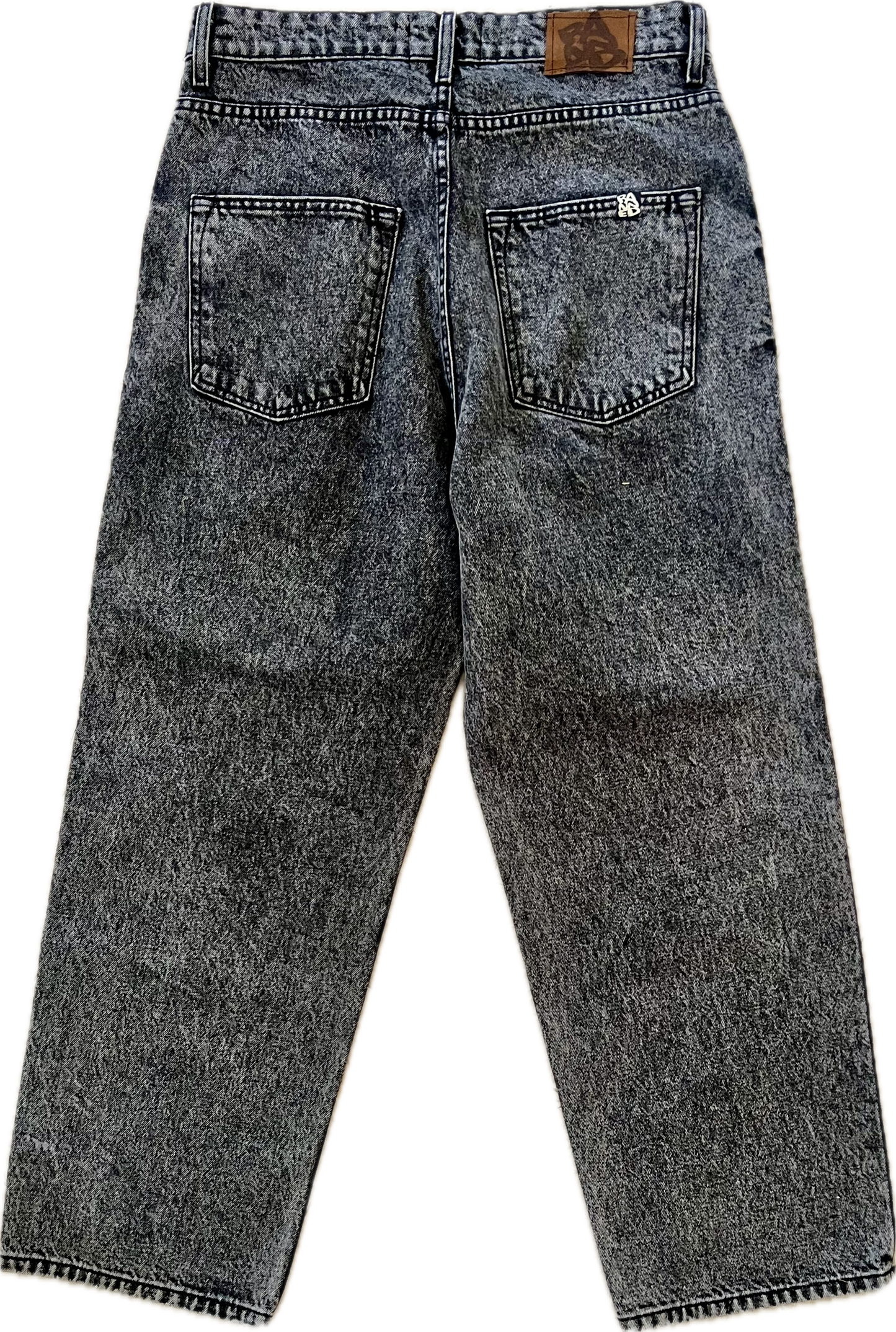 BANNED Baggy Black Denim Acid Wash Pants